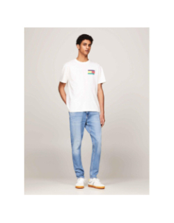 T-shirt regular logo imprimé dos écru homme - Tommy Jeans