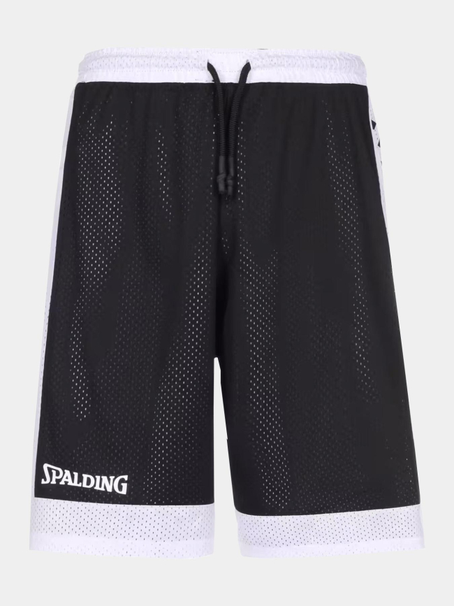 Short de basketball réversible noir blanc - Spalding
