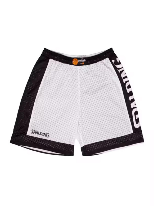 Short de basketball réversible noir blanc - Spalding