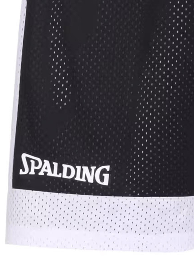 Short de basketball réversible noir blanc - Spalding