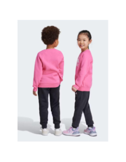 Ensemble sweat jogging lk bos rose noir fille - Adidas