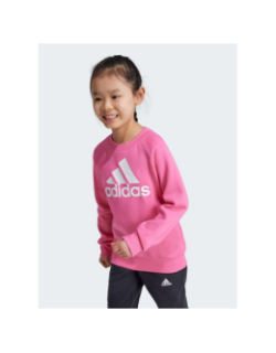 Ensemble sweat jogging lk bos rose noir fille - Adidas