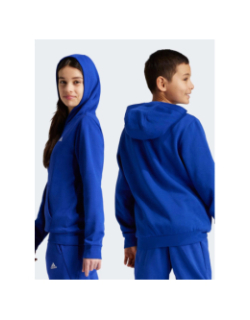 Sweat à capuche uni logo bleu enfant - Adidas