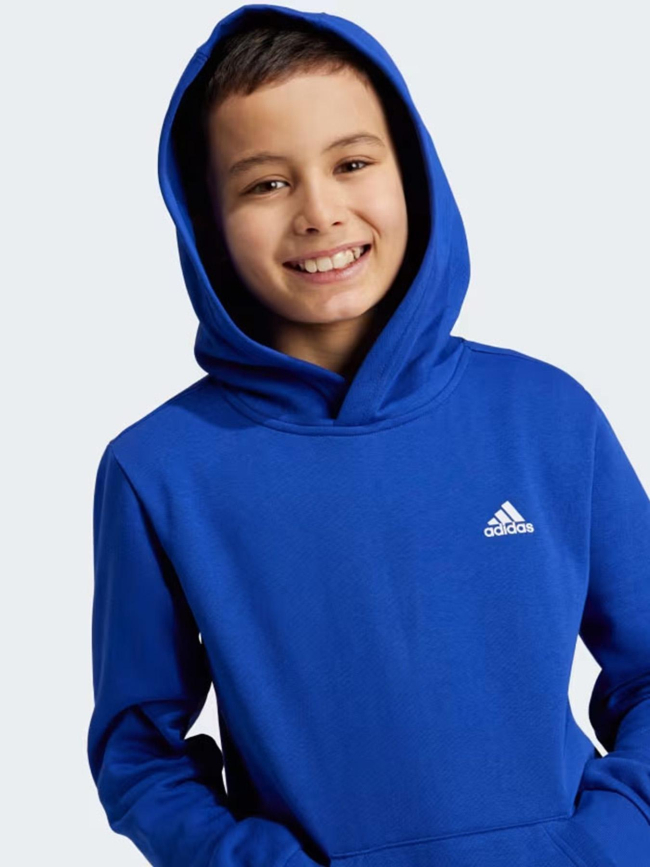 Sweat à capuche uni logo bleu enfant - Adidas