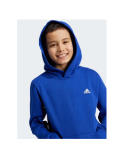 Sweat à capuche uni logo bleu enfant - Adidas