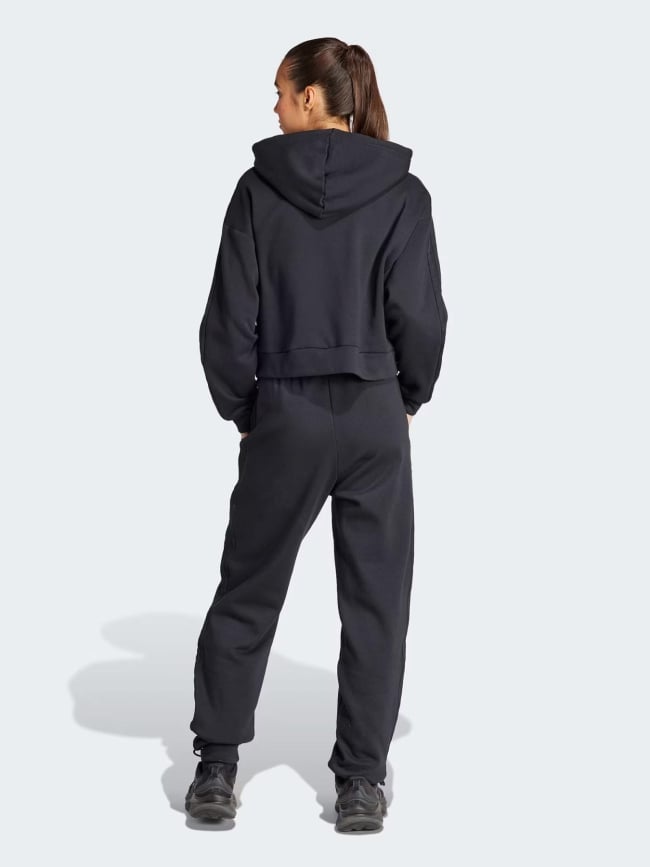 Ensemble sweat zippé jogging noir femme - Adidas