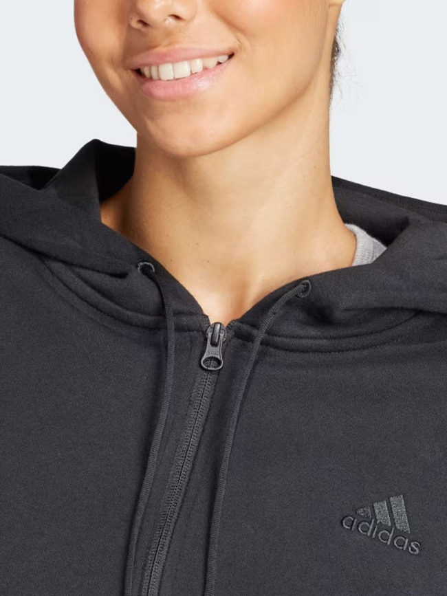 Ensemble sweat zippe jogging noir femme Adidas wimod