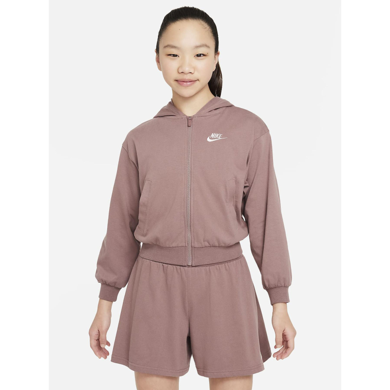 Sweat zippé à capuche nsw swoosh violet fille - Nike