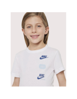 T-shirt club multi-logos badge blanc enfant - Nike