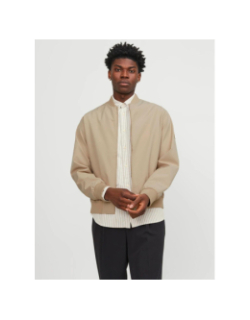 Veste bomber illusion beige homme - Jack & Jones