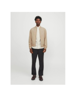 Veste bomber illusion beige homme - Jack & Jones