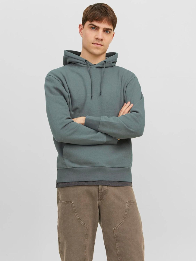 Sweat à capuche star basic uni kaki clair homme - Jack & Jones