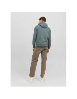 Sweat à capuche star basic uni kaki clair homme - Jack & Jones