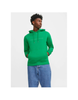 Sweat à capuche star basic uni vert homme - Jack & Jones