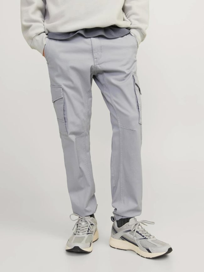 Pantalon cargo paul flake gris clair homme - Jack & Jones