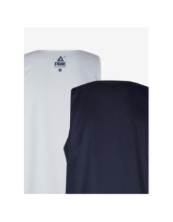 Maillot réversible bleu marine et blanc enfant - Peak