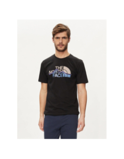 T-shirt mountain line noir homme - The Noth Face