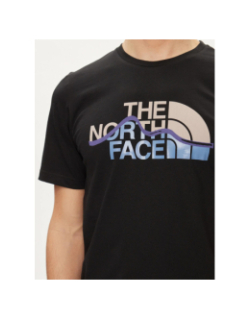 T-shirt mountain line noir homme - The Noth Face