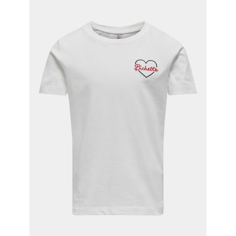 T-shirt beate life bichette blanc fille - Only