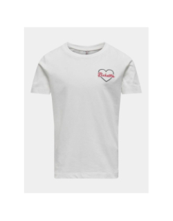 T-shirt beate life bichette blanc fille - Only