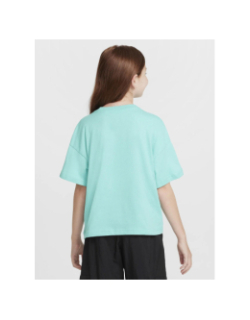 T-shirt manches courtes boxy essential bleu fille - Nike