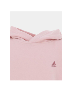 Sweat à capuche logo rose fille - Adidas