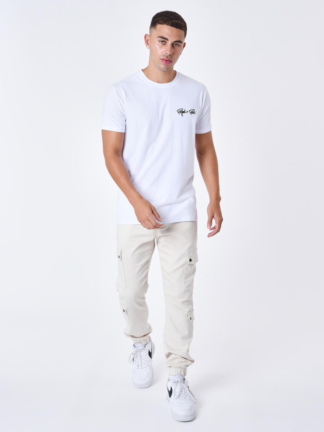 T-shirt brodé logo blanc homme - Project X Paris