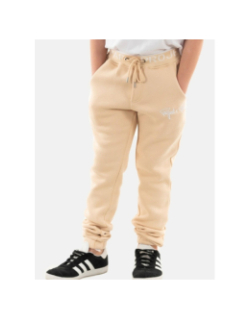 Jogging uni logo brodé beige enfant - Project X Paris