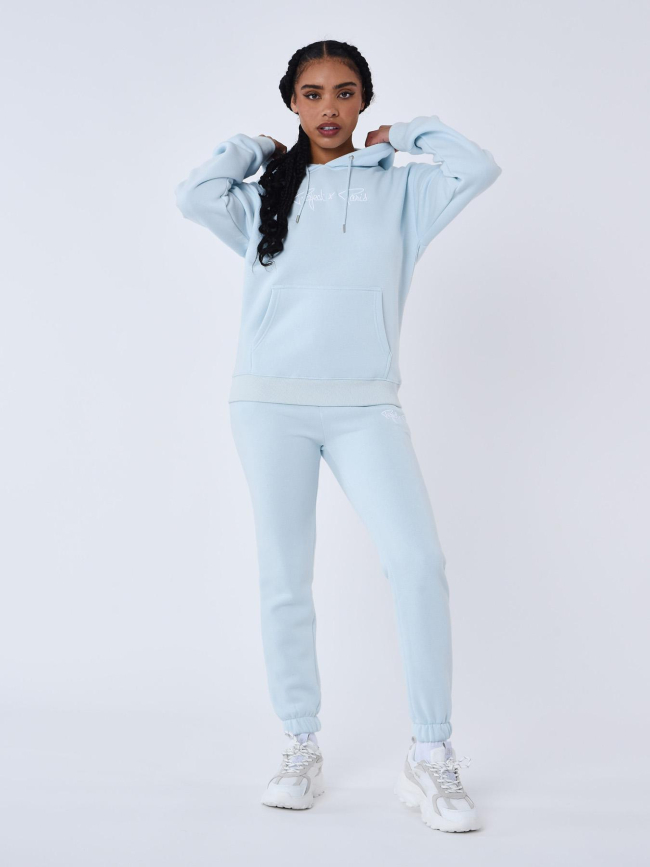 Jogging uni signature bleu ciel femme - Project X Paris