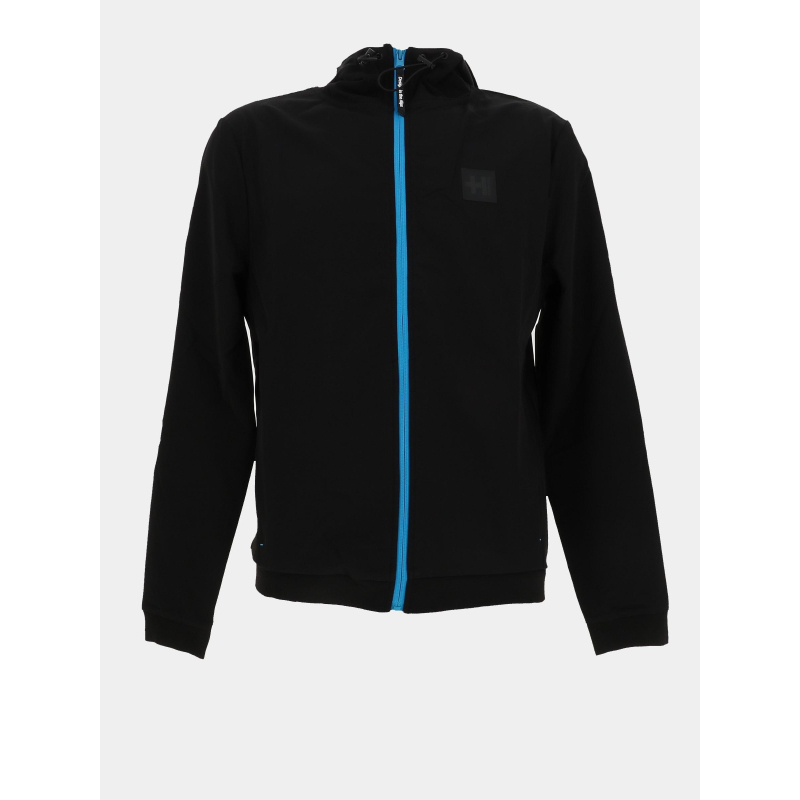 Veste zippée à capuche parker noir bleu homme - Helvetica