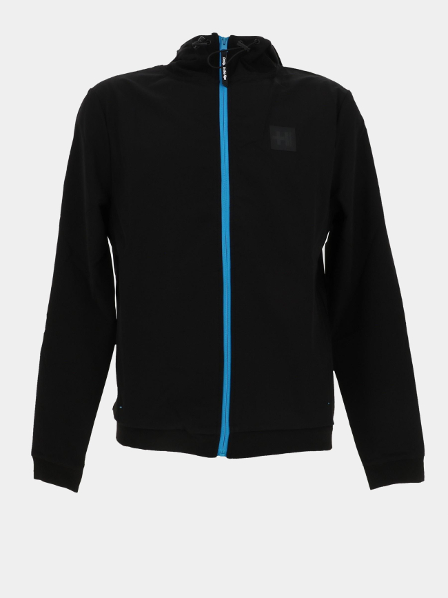 Veste zippée à capuche parker noir bleu homme - Helvetica