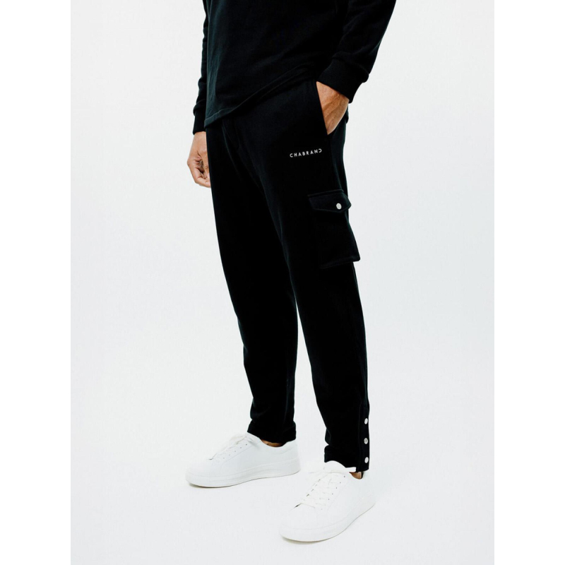 Pantalon cargo logo noir homme - Chabrand