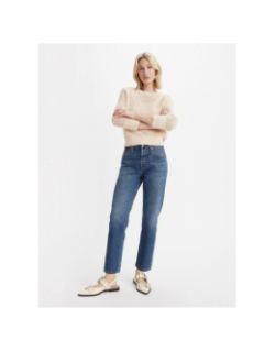 Jean 501 droit crop lightweight bleu foncé femme - Levi's