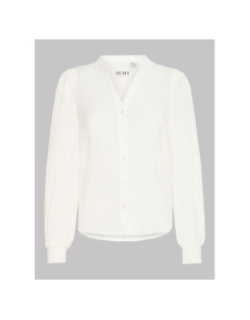 Chemisier uni cinavi blanc femme - Ichi