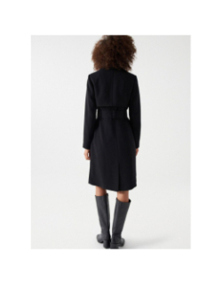 Trench coat zippé uni noir femme - Salsa