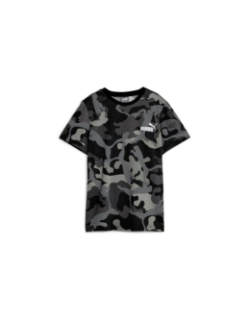 T-shirt camouflage noir gris garçon - Puma