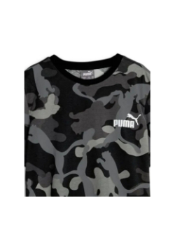 T-shirt camouflage noir gris garçon - Puma