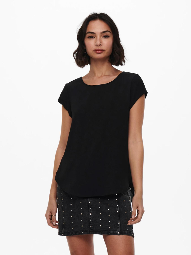 T-shirt vic solid top noir femme - Only