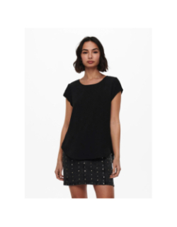 T-shirt vic solid top noir femme - Only