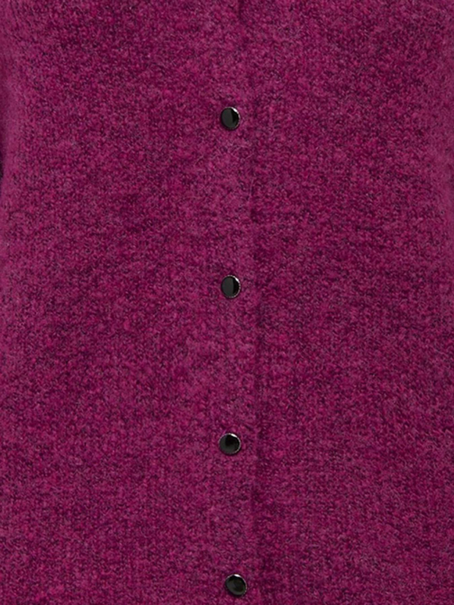 Gilet cardigan sipa rose femme - Only