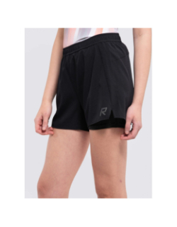 Short de running makela 2in1 noir femme - Rukka