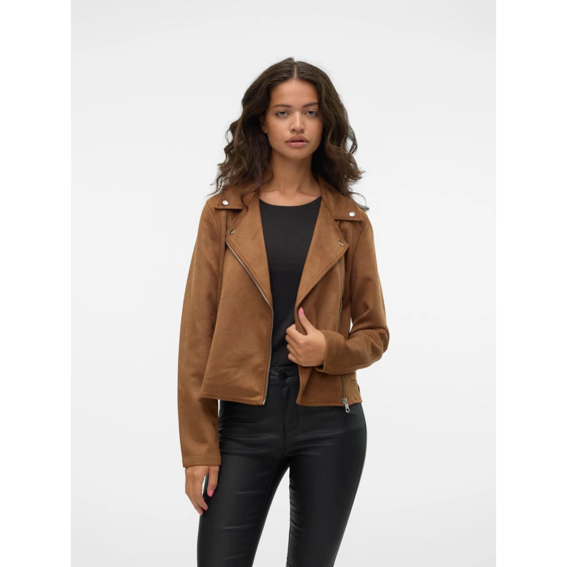 Veste perfecto suédine jose marron femme - Vero Moda