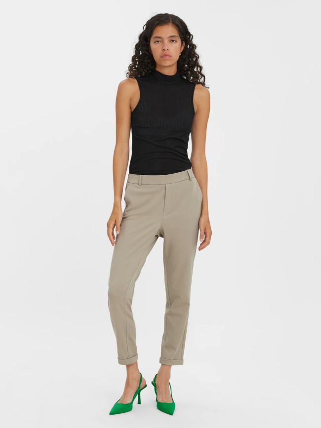 Pantalon loose maya beige femme - Vero Moda