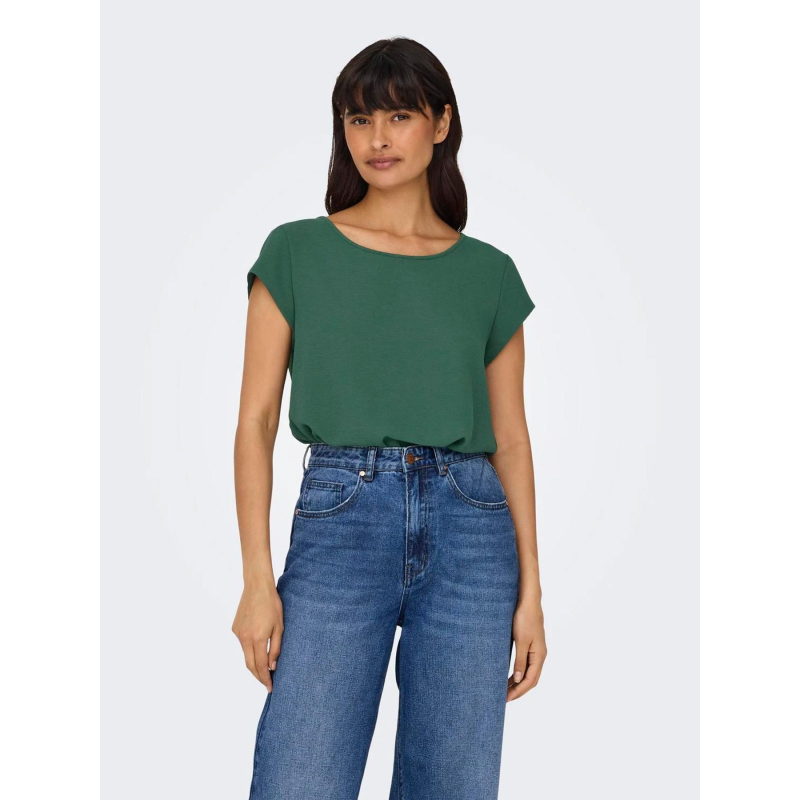 T-shirt uni vic sycamore vert femme - Only