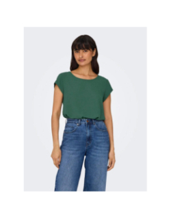 T-shirt uni vic sycamore vert femme - Only