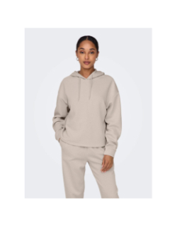 Sweat ample comfort brush beige femme - Only