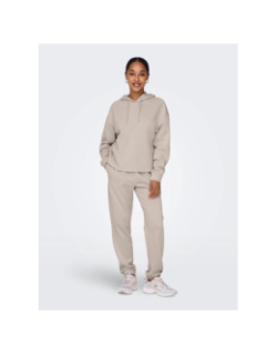 Sweat ample comfort brush beige femme - Only