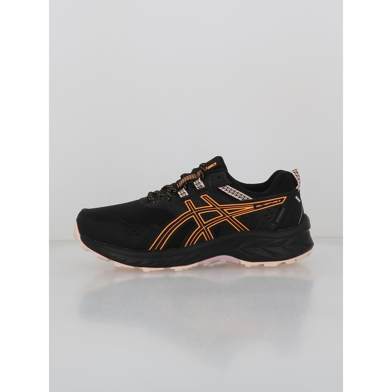 Chaussures de trail waterproof gel venture 9 noir orange femme - Asics