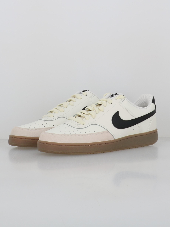 Baskets court vision blanc écru noir homme - Nike