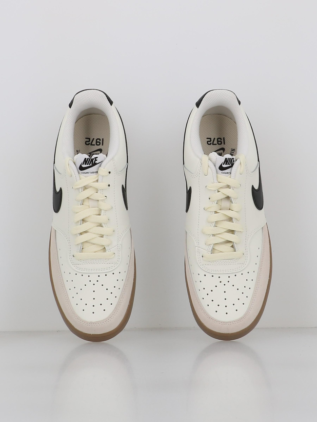 Baskets court vision blanc écru noir homme - Nike